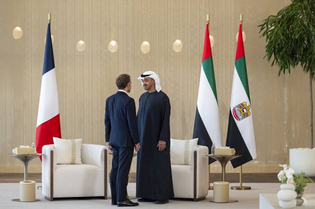 French President Emmanuel Macron in UAE ABU DHABI, UNITED ARAB EMIRATES - OCTOBER 20: (----EDITORIAL USE ONLY – MANDATORY CREDIT - UAE PRESIDENTIAL PALACE HANDOUT - NO MARKETING NO ADVERTISING CAMPAIGNS - DISTRIBUTED AS A SERVICE TO CLIENTS----) French President Emmanuel Macron meets with UAE President Sheikh Mohamed bin Zayed Al Nahyan at Zayed International Airport in Abu Dhabi, United Arab Emirates, on October 20, 2026. During the meeting, held as part of Macron s four-nation Gulf tour, the two leaders witnessed the exchange of a strategic defence partnership framework and memorandum of understanding between the UAE and France. UAE Presidential Palace Handout Anadolu Abu Dhabi United Arab Emirates. Editorial use only. Please get in  Copyright: x2026xAnadoluxUAExPresidentialxPalace Handoutx