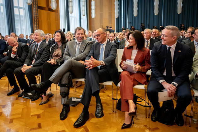 Invest in Germany Summit, Berlin, ESMT Invest in Germany Summit, Berlin, ESMT, Friedrich Merz, Federal Chancellor Katherina Reiche, Federal Minister of Economics Lars Klingbeil, Federal Minister of Finance Steffen Bilger, Federal Minister of Transportation Dorothee Bär, Federal Minister of Research Karsten Wildberger, Federal Minister of Digital Af