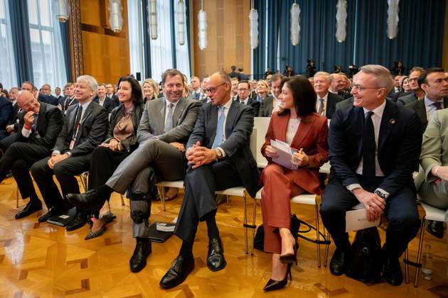 Invest in Germany Summit, Berlin, ESMT Invest in Germany Summit, Berlin, ESMT, Friedrich Merz, Federal Chancellor Katherina Reiche, Federal Minister of Economics Lars Klingbeil, Federal Minister of Finance Steffen Bilger, Federal Minister of Transportation Dorothee Bär, Federal Minister of Research Karsten Wildberger, Federal Minister of Digital Af