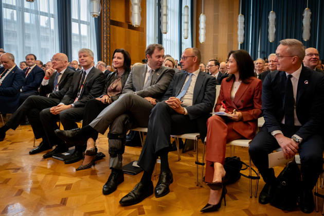Invest in Germany Summit, Berlin, ESMT Invest in Germany Summit, Berlin, ESMT, Friedrich Merz, Federal Chancellor Katherina Reiche, Federal Minister of Economics Lars Klingbeil, Federal Minister of Finance Steffen Bilger, Federal Minister of Transportation Dorothee Bär, Federal Minister of Research Karsten Wildberger, Federal Minister of Digital Af