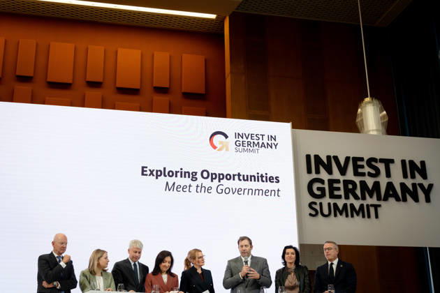 Invest in Germany Summit, Berlin, ESMT Invest in Germany Summit, Berlin, ESMT, Friedrich Merz, Federal Chancellor Katherina Reiche, Federal Minister of Economic Affairs Lars Klingbeil, Federal Minister of Finance Steffen Bilger, Federal Minister of Transportation Dorothee Bär, Federal Minister of Research Verena