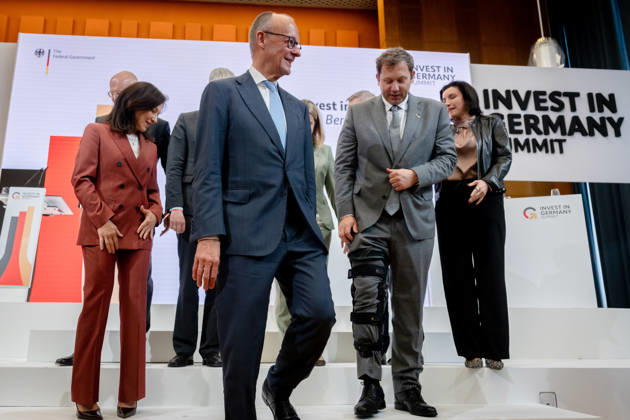 Invest in Germany Summit, Berlin, ESMT Invest in Germany Summit, Berlin, ESMT, Friedrich Merz, Federal Chancellor Katherina Reiche, Federal Minister of Economic Affairs Lars Klingbeil, Federal Minister of Finance Steffen Bilger, Federal Minister of Transportation Dorothee Bär, Federal Minister of Research Verena