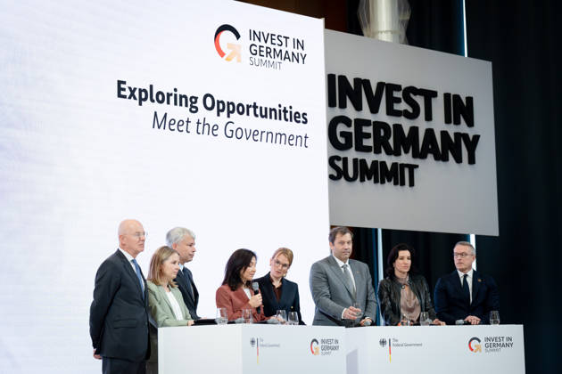 Invest in Germany Summit, Berlin, ESMT Invest in Germany Summit, Berlin, ESMT, Friedrich Merz, Federal Chancellor Katherina Reiche, Federal Minister of Economic Affairs Lars Klingbeil, Federal Minister of Finance Steffen Bilger, Federal Minister of Transportation Dorothee Bär, Federal Minister of Research Verena
