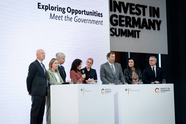 Invest in Germany Summit, Berlin, ESMT Invest in Germany Summit, Berlin, ESMT, Friedrich Merz, Federal Chancellor Katherina Reiche, Federal Minister of Economic Affairs Lars Klingbeil, Federal Minister of Finance Steffen Bilger, Federal Minister of Transportation Dorothee Bär, Federal Minister of Research Verena