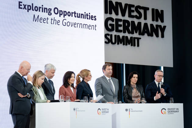 Invest in Germany Summit, Berlin, ESMT Invest in Germany Summit, Berlin, ESMT, Friedrich Merz, Federal Chancellor Katherina Reiche, Federal Minister of Economic Affairs Lars Klingbeil, Federal Minister of Finance Steffen Bilger, Federal Minister of Transportation Dorothee Bär, Federal Minister of Research Verena
