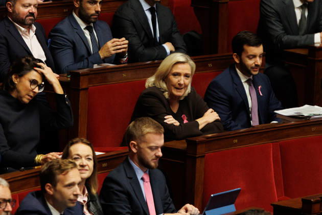 October 20, 2026: Marine Le Pen (RN) during a question and answer session with the government at the National Assembly in Paris, on October 20, 2026.  - ZUMAs287 20261020_zip_s287_035 Copyright: xSadakxSouicix