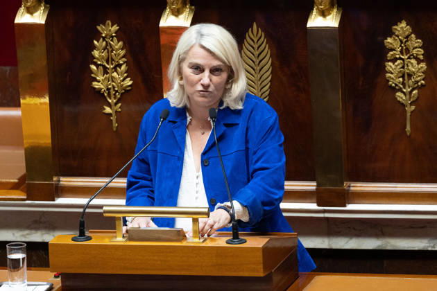 Debate on the 2027 social security budget - Paris France s Health Minister Stephanie Rist addresses the National Assembly, French Parliament lower house, during the opening debate session on the 2027 social security budget (PLFSS), in Paris on October 20, 2026. Photo by Raphael Lafargue ABACAPRESS.COM Paris France  Copyright: xLafarguexRaphael ABACAx
