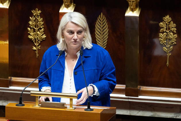 Debate on the 2027 social security budget - Paris France s Health Minister Stephanie Rist addresses the National Assembly, French Parliament lower house, during the opening debate session on the 2027 social security budget (PLFSS), in Paris on October 20, 2026. Photo by Raphael Lafargue ABACAPRESS.COM Paris France  Copyright: xLafarguexRaphael ABACAx