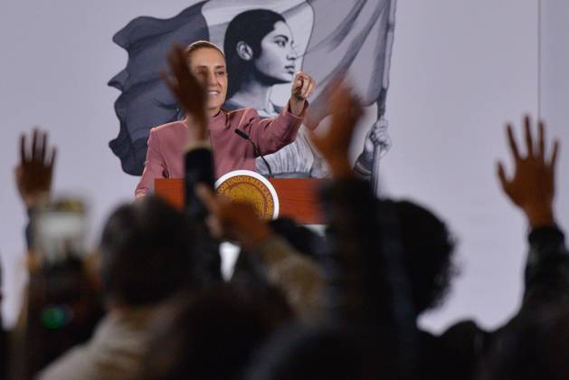 October 20, 2026: TO-45548& x2014;MEXICO , October 20, 2026. Mexican President Claudia Sheinbaum spoke about healthcare and national policy during the "People& x2019;s Conference" (Conferencia del Pueblo) at the National Palace in Mexico City. Clasos.com.mx - ZUMAcs4_ 20261020_faa_cs4_053 Copyright: xJavierxLiraxOterox