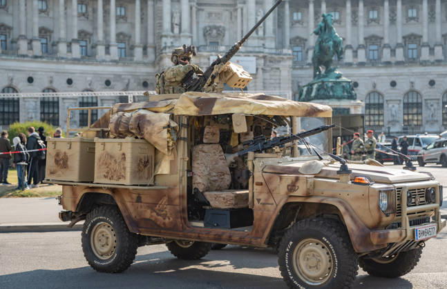 October 20, 2026 Press release regarding the Austrian Armed Forces information and demonstration event on National Day 2026. Image shows subject: symbolic image of the military in Vienna, Heldenplatz, Vienna, Austria