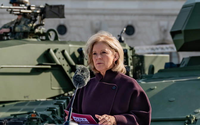October 20, 2026 Press conference on the Austrian Armed Forces’ Information and Exhibition Event on National Day 2026. The photo shows Ingrid Thurnher, journalist, television host, ORF radio director, and interim director general. Vienna, Heldenplatz, Vienna, Austria
