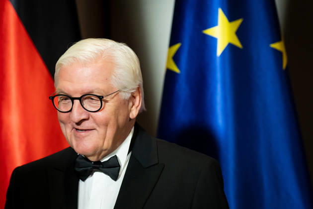State banquet, President of Mongolia, Ukhnaa Khurelsukh, official residence at Spreebogen, Berlin, State banquet, Federal President Frank-Walter Steinmeier, President of Mongolia, Ukhnaa Khurelsukh, Berlin, Berlin, GER