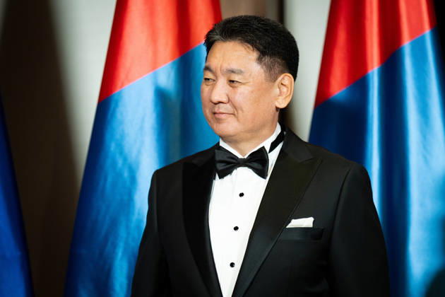 State banquet, President of Mongolia, Ukhnaa Khurelsukh, official residence at Spreebogen, Berlin, State banquet, Federal President Frank-Walter Steinmeier, President of Mongolia, Ukhnaa Khurelsukh, Berlin, Berlin, GER