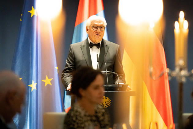 State banquet, President, Mongolia, Ukhnaa Khurelsukh s official residence at Spreebogen, Berlin, State banquet, Federal President Frank Walter Steinmeier, President, Mongolia, Ukhnaa Khurelsukh Berlin Berlin GER