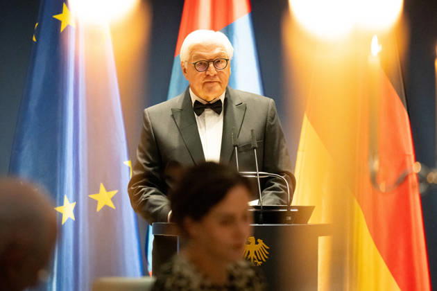 State banquet, President, Mongolia, Ukhnaa Khurelsukh s official residence at Spreebogen, Berlin, State banquet, Federal President Frank Walter Steinmeier, President, Mongolia, Ukhnaa Khurelsukh Berlin Berlin GER