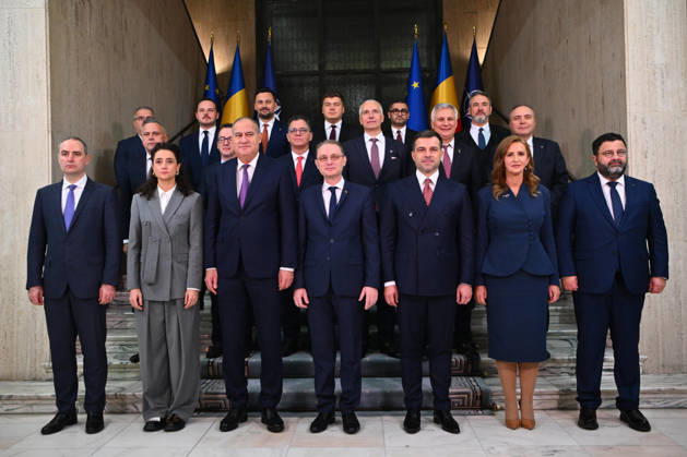 Romania s Parliament approves new Niculescu government BUCHAREST, ROMANIA - OCTOBER 20 : Prime Minister of Romania Luca Niculescu and members of the Romanian Parliament, including Deputy Prime Minister and Minister of Internal Affairs Marian Neacsu, Minister of Transport and Infrastructure Stefan-Ovidiu Popa, Minister of Justice Radu Marinescu, Minister of National Defence Stefan-Radu Oprea, Minister of Economy, Digitalization, Entrepreneurship, and Tourism Daniel-Catalin Zamfir, Minister of Agriculture and Rural Development Florin-Ionut Barbu, Minister of Environment, Waters, and Forests Natalia-Elena Intotero, Minister of Development, Public Works, and Administration Marcel-Alexandru Stoica, Minister of Investments and European Projects A Copyright: x2026xAnadoluxAlexxNicodimx