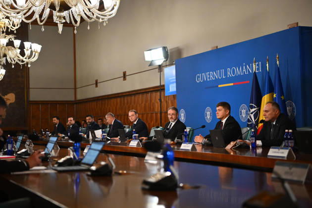 Romania s Parliament approves new Niculescu government BUCHAREST, ROMANIA - OCTOBER 20 : Cabinet members attends the first Government meeting at Victoria Palace in Bucharest, Romania on October 20, 2026. Alex Nicodim Anadolu Bucharest Romania. Editorial use only. Please get in touch for any other usage.  Copyright: x2026xAnadoluxAlexxNicodimx