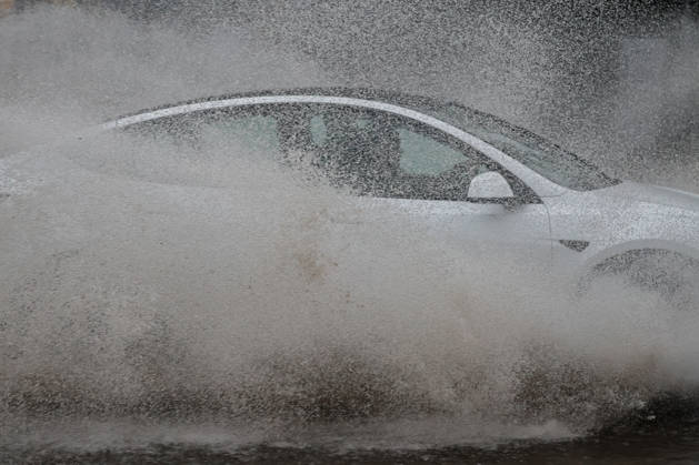 Santiago, October 20, 2026: Flooding at the intersection of Gran Avenida and Los Aviadores streets during the storm front affecting the metropolitan region. Diego Martin Aton Chile, Santiago, Chile. Aton 1201220 jpeg  Copyright: DIEGOxMARTIN ATONxCHILE
