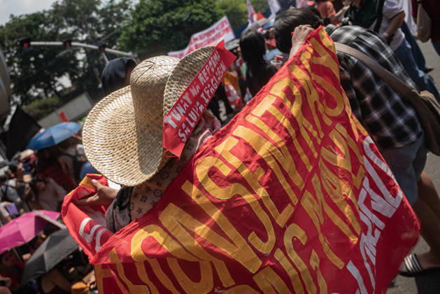 October 21, 2026, Quezon City, Quezon, Philippines: Hundreds of youth activists, rights advocates, and agrarian reform advocates marched with farmers, indigenous people, and workers as they celebrate Peasants Day. Quezon City Philippines - ZUMAy102 20261021_zip_y102_015 Copyright: xKenosisxYapx