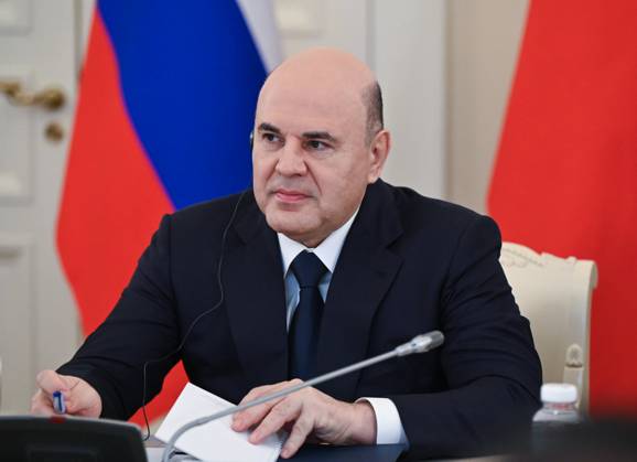 Russia China 9269460 21.10.2026 Russian Prime Minister Mikhail Mishustin attends the 31st regular meeting with Chinese Premier Li Qiang at the Boris Yeltsin Presidential Library in St. Petersburg, Russia. Alexander Miridonov Sputnik St. Petersburg Russia  Copyright: xAlexanderxMiridonovx
