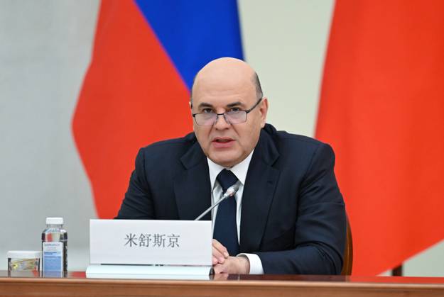 Russia China 9269467 21.10.2026 Russian Prime Minister Mikhail Mishustin attends the 31st regular meeting with Chinese Premier Li Qiang at the Boris Yeltsin Presidential Library in St. Petersburg, Russia. Alexander Miridonov Sputnik St. Petersburg Russia  Copyright: xAlexanderxMiridonovx