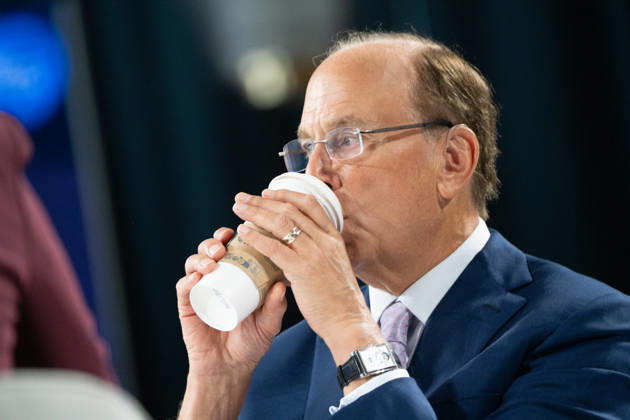 Larry Fink (Laurence Douglas Fink), CEO of BlackRock, spoke at the Berlin Global Dialogue in the former State Council building of the GDR. The billionaire brought his own Starbucks coffee paper cup to the BGD and even drank from it on stage during his talk. Berlin Global Dialogue 2026 (BGD 2026), theme: Advancing Alliances for a New Era,