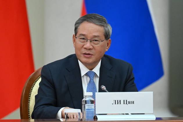 RUSSIA, ST PETERSBURG - OCTOBER 21, 2026: Li Qiang, Premier of China, holds expanded talks with Mikhail Mishustin, Russia s Prime Minister, at the Boris Yeltsin Presidential Library St Petersburg Russia  - ZUMAt113 20261021_zaa_t113_081 Copyright: xAlexanderxMiridonovx