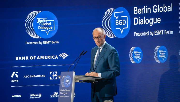 Chancellor Friedrich Merz will deliver a speech and then participate in a discussion at the BGD 2026 Berlin Global Dialogue 2026 (BGD 2026), themed Advancing Alliances for a New Era, in Berlin, Germany. ESMT