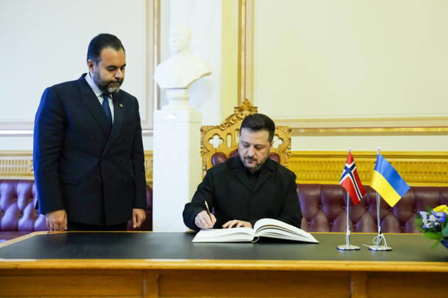 Ukrainian President Visits Norway, Oslo, October 21, 2026. Ukrainian President Volodymyr Zelenskyy visits the Storting, where he meets with Storting President Masud Gharahkhani and the parliamentary leaders. Photo: Ole Berg Rusten, NTB POOL, Oslo, Norway, Bj5oPH5RhHc EDEDITORIAL USE ONLY Ref BNC POLBj5oPH5RhHc jpg  Copyright: xOlexBerg-Rustenx xNTBx