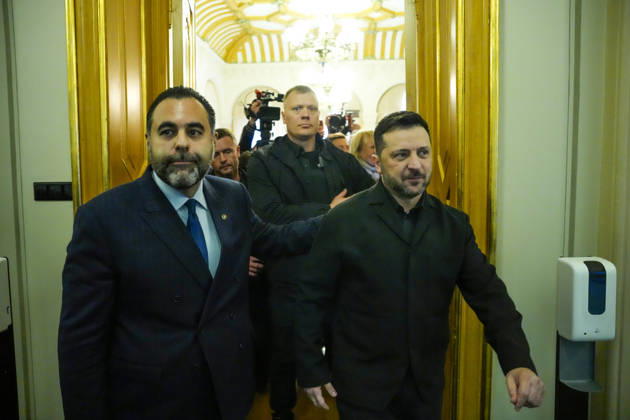 Ukrainian President Visits Norway, Oslo, October 21, 2026. Ukrainian President Volodymyr Zelenskyy visits the Storting, where he meets with Storting President Masud Gharahkhani and the parliamentary leaders. Photo: Ole Berg Rusten, NTB POOL, Oslo, Norway, R6qdQ83XbFg EDITORIAL USE ONLY Ref BNC POLR6qdQ83XbFg jpg  Copyright: xOlexBerg-Rustenx xNTBx