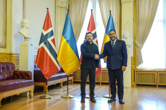Ukrainian President Visits Norway, Oslo, October 21, 2026. Ukrainian President Volodymyr Zelenskyy visits the Storting, where he meets with Storting President Masud Gharahkhani and the parliamentary leaders. Photo: Ole Berg Rusten, NTB POOL, Oslo, Norway. B3hscOIDQIU EDITORIGINAL USE ONLY Ref BNC POLB3hscOIDQIU jpg  Copyright: xOlexBerg-Rustenx xNTBx