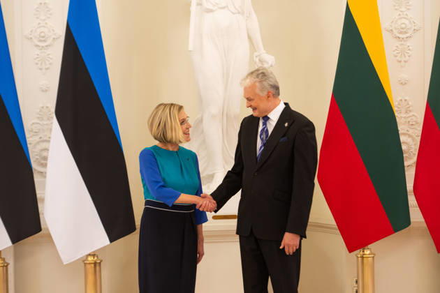 Lithuanian President Nauseda meets newly elected Estonian President Madise in Vilnius VILNIUS, LITHUANIA - OCTOBER 21: Lithuanian President Gitanas Nauseda (R) shakes hands with newly elected Estonian President Ulle Madise (L) during their meeting in Vilnius, Lithuania, on October 21, 2026. The meeting focuses on bilateral relations, regional security and defense, support for Ukraine, strategic infrastructure, and Lithuania s priorities for its presidency of the Council of the European Union in the first half of 2027. Yauhen Yerchak Anadolu Vilnius Lithuania. Editorial use only. Please get in touch for any other usage.  Copyright: x2026xAnadoluxYauhenxYerchakx