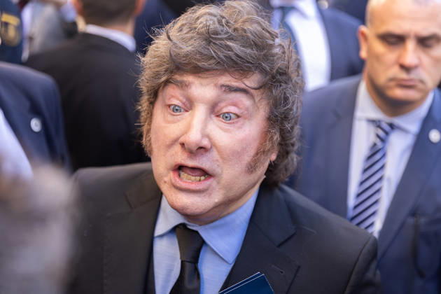 October 21, 2026, Madrid, Madrid, SPAIN: During his visit to Madrid, Argentine President Javier Milei lashes out at a journalist, saying: I cannot respect your brain. Madrid SPAIN - ZUMAl221 20261021_zip_l221_013 Copyright: xIgnacioxLopezxIsasmendix