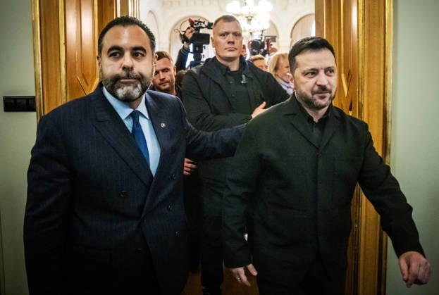 Ukrainian President Visits Norway, Oslo, October 21, 2026. Ukrainian President Volodymyr Zelenskyy visits the Storting, where he meets with Storting President Masud Gharahkhani and the parliamentary leaders. Photo: Ole Berg Rusten, NTB, Oslo, Norway. He4gQ Hvr3M. EDITORIAL USE ONLY Ref BNC POLHe4gQ Hvr3M jpg  Copyright: xOlexBerg-Rustenx xNTBx