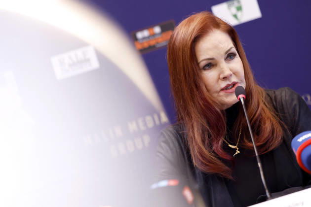 Actress Priscilla Presley, widow of the late iconic singer Elvis Presley, at a press conference for the MALIN MEDIA GROUP event An Evening with Priscilla Presley in Baesweiler, Baesweiler, October 20, 2026, North Rhine-Westphalia, Germany Copyright: xChristophxHardtx