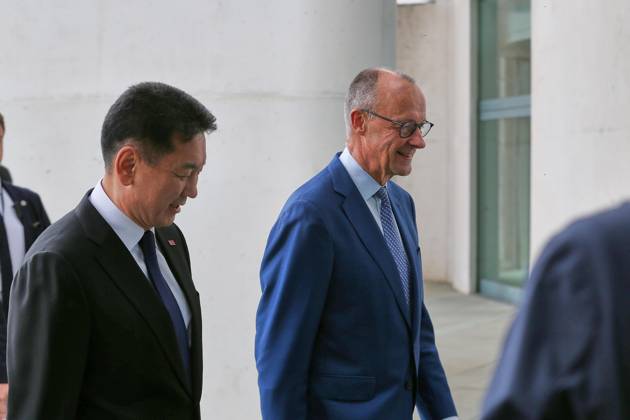 Berlin, Germany, October 21, 2026; Federal Chancellery: Reception for Mongolian President Ukhnaa Khurelsukh and Federal Chancellor Friedrich Merz (CDU) Copyright: xdtsxNachrichtenagenturx dts_140175