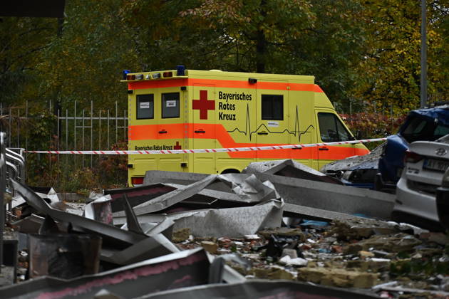 Aftermath Of A Russian Drone Strike In Kyiv An ambulance stands at the site of an apartment building damaged by a Russian drone strike during a Russian attack on Kyiv, Ukraine, on October 21, 2026. Kyiv Ukraine  Copyright: xOleksandrxGusevx originalFilename: gusev-notitle261021_npfCk.jpg