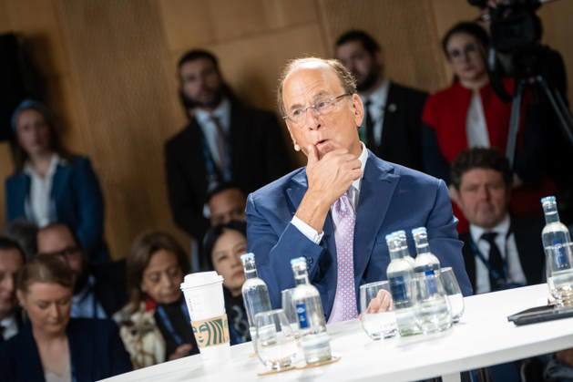 Larry Fink (Laurence Douglas Fink), CEO of BlackRock, speaks at the Berlin Global Dialogue in the former State Council building of the GDR. Berlin Global Dialogue 2026 (BGD 2026), theme: Advancing Alliances for a New Era, Berlin, Germany, ESMT