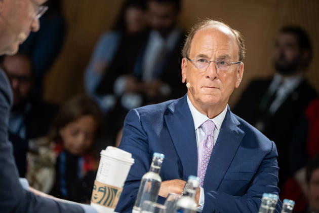 Larry Fink (Laurence Douglas Fink), CEO of BlackRock, speaks at the Berlin Global Dialogue in the former State Council building of the GDR. Berlin Global Dialogue 2026 (BGD 2026), theme: Advancing Alliances for a New Era, Berlin, Germany, ESMT