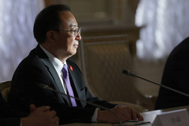 RUSSIA, ST PETERSBURG - OCTOBER 21, 2026: Chineese Premier Li Qiang is seen during a meeting with Russian President Vladimir Putin. Alexander Demianchuk TASS  99710984