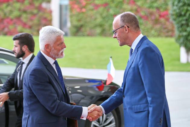 Berlin, Germany, October 21, 2026; Federal Chancellery: Reception for Czech President Petr Pavel and Federal Chancellor Friedrich Merz (CDU) Copyright: xdtsxNachrichtenagenturx dts_140190