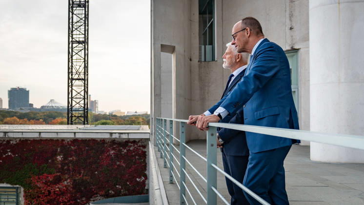 Chancellor Friedrich Merz welcomes Petr Pavel, President of the Czech Republic, to the Federal Chancellery; Czech President at the Federal Chancellery, Berlin, Germany; Berlin, Berlin, Germany; Federal Chancellery