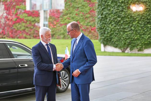 Berlin, Germany, October 21, 2026; Federal Chancellery: Reception for Czech President Petr Pavel and Federal Chancellor Friedrich Merz (CDU) Copyright: xdtsxNachrichtenagenturx dts_140203