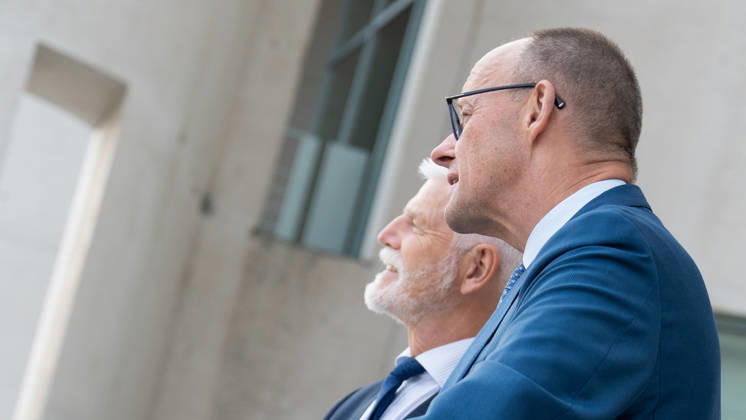 Chancellor Friedrich Merz welcomes Petr Pavel, President of the Czech Republic, to the Federal Chancellery; Czech President at the Federal Chancellery, Berlin, Germany; Berlin, Berlin, Germany; Federal Chancellery