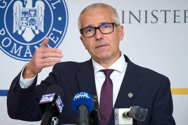 Radu Marinescu, Romanian Minister of Justice, Press Conference Bucharest, Romania. 21st Oct, 2026: Radu Marinescu, Minister of Justice, holds a press conference at the ministry s headquarters. Bucharest Romania Copyright: xLucianxAlecux