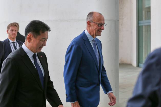 Berlin, Germany, October 21, 2026; Federal Chancellery: Reception for Mongolian President Ukhnaa Khurelsukh and Federal Chancellor Friedrich Merz (CDU) Copyright: xdtsxNachrichtenagenturx dts_140168