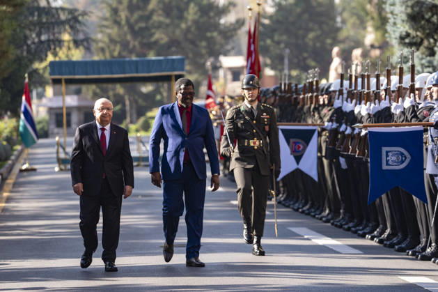 Yasar Guler - Baboucarr Ousmaila Joof meeting in Ankara ANKARA, TURKIYE - OCTOBER 22: Turkish National Defense Minister Yasar Guler welcomes Minister of Defense of the Republic of The Gambia Baboucarr Ousmaila Joof with an official military ceremony at the Ministry of National Defense in Ankara, Turkiye on Thursday, October 22, 2026. Osmancan Gurdogan Anadolu Ankara Turkey. Editorial use only. Please get in touch for any other usage.  Copyright: x2026xAnadoluxOsmancanxGurdoganx