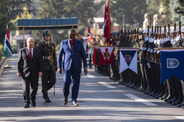 Yasar Guler - Baboucarr Ousmaila Joof meeting in Ankara ANKARA, TURKIYE - OCTOBER 22: Turkish National Defense Minister Yasar Guler welcomes Minister of Defense of the Republic of The Gambia Baboucarr Ousmaila Joof with an official military ceremony at the Ministry of National Defense in Ankara, Turkiye on Thursday, October 22, 2026. Osmancan Gurdogan Anadolu Ankara Turkey. Editorial use only. Please get in touch for any other usage.  Copyright: x2026xAnadoluxOsmancanxGurdoganx