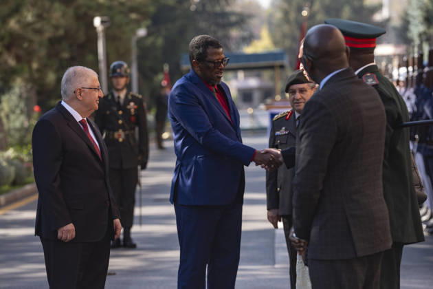 Yasar Guler - Baboucarr Ousmaila Joof meeting in Ankara ANKARA, TURKIYE - OCTOBER 22: Turkish National Defense Minister Yasar Guler welcomes Minister of Defense of the Republic of The Gambia Baboucarr Ousmaila Joof with an official military ceremony at the Ministry of National Defense in Ankara, Turkiye on Thursday, October 22, 2026. Osmancan Gurdogan Anadolu Ankara Turkey. Editorial use only. Please get in touch for any other usage.  Copyright: x2026xAnadoluxOsmancanxGurdoganx