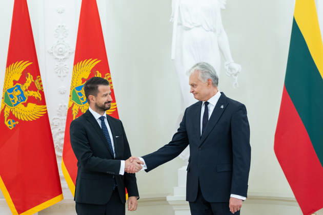 Gitanas Nauseda, President of the Republic of Lithuania, received Jakov Milatovic, President of Montenegro, who was visiting Lithuania. Vilnius, October 22, 2026  Copyright: xx